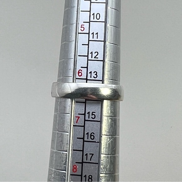 New Larimar Stone Silver Overlay Ring Size 6.25 - Picture 7 of 9